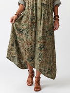 Aleta | Abito Midi Oversize con Bottoni Frontali e Tasche