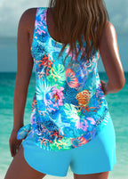 Trudy | Tankini elegante con effetto pancia piatta e short abbinato