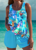 Trudy | Tankini elegante con effetto pancia piatta e short abbinato