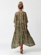 Aleta | Abito Midi Oversize con Bottoni Frontali e Tasche