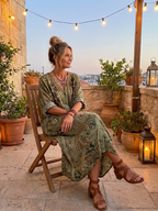 Aleta | Abito Midi Oversize con Bottoni Frontali e Tasche