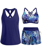 Maren | Set composto da bikini tankini a tre pezzi e copricostume