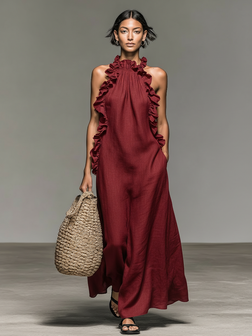 Anna | Abito Maxi con Tasche