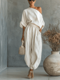 Mila™ | Completo 2 pezzi con scollo bardot