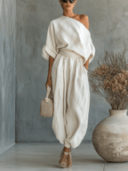 Mila™ | Completo 2 pezzi con scollo bardot