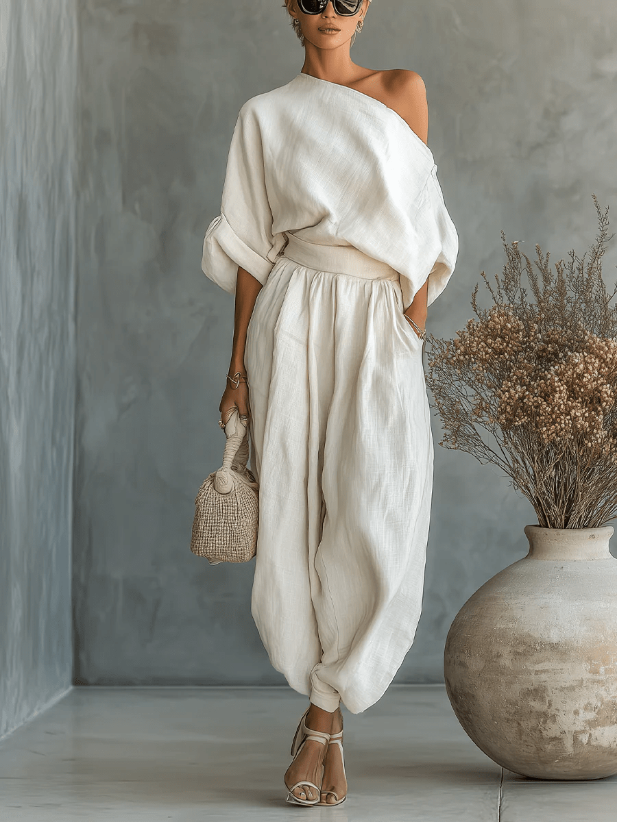 Mila™ | Completo 2 pezzi con scollo bardot