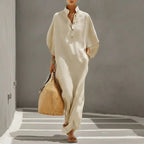 Aurore | Vestito Lungo Stile Kaftan con Maniche a Pipistrello
